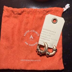 Anthropologie Gold and Black Accent Earrings